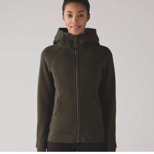 Green Lululemon Scuba Full-Zip Hoodie size 10